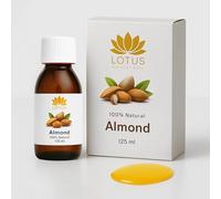 Lotus - Huile d’amande douce 100% naturelle 125 ml | Hydratante, nourrissante, riche en vitamine E | Soin de la peau, massage, cheveux secs