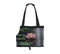 Lotus in The Rainstorm Sac à bandoulière portable pliable pour animaux de compagnie