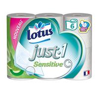 Lotus Just.1 Sensitive Papier Toilette Blanc 5 Épaisseurs, 3 x 6 Rouleaux