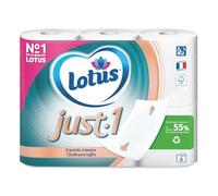 Lotus just one - Papier Toilette Ultra Doux 5 Épaisseurs - Fabriqué En France - 6 Rouleaux