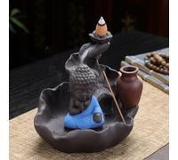 Lotus Leaf Zen Lotus Backflow Incense Burner Creative Home Indoor Tea Pet Tea Ceremony Agarwood lwood Incense Holder Zen Decoration (C) (B)