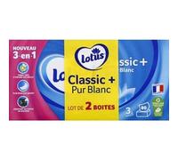 Lotus Lotus classic plus 160 mouchoirs boite (2x80) pur blc - Les 2 boîtes de 80