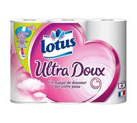 LOTUS - Lotus Papier Toilette Blanc Ultra Doux Aquatube 6 Rouleaux - Lot De 2