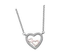 Lotus LP1856-1/1 Collier en argent 925 avec pendentif cœur pour femme D3JLP1856-1-1, Argent, Zircone cubique