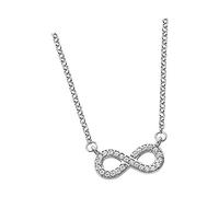Lotus LP1859-1/1 Collier en argent 925 avec zircone infini D3JLP1859-1-1 pour femme, Zircone cubique