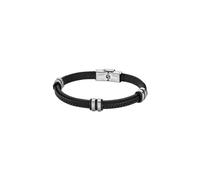 Lotus Bracelet homme LS1829-2/1 Cuir et acier inoxydable sans pierre Noir 22 cm