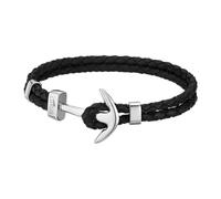 Lotus - LS1832-2/1 Bracelet en acier et cuir pour homme en acier et cuir avec ancre noire, Taille unique, Acier inoxydable, Pas de gemme