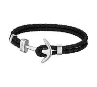 LOTUS - LS1832-2/1 Bracelet en acier et cuir pour homme en acier et cuir avec ancre noire, Taille unique, Acier inoxydable, Pas de gemme