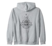 Lotus Lune Géométrie Sacrée Yoga Méditation Art Sweat à Capuche