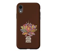 Lotus Mandala Amour Vérité Lumière Paix Yoga Boho Méditation Coque pour iPhone XR