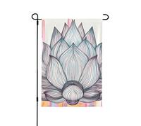 Lotus Mandala Drapeau de jardin printanier - Décoration extérieure vibrante pour votre porche, cour et terrasse - Parfait pour le printemps, l'été et toute l'année, 31,8 x 45,7 cm