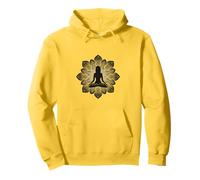 Lotus Mediation Pose Silhouette sur Fond Mandala Fleur Sweat à Capuche