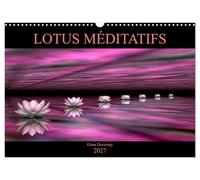 LOTUS MÉDITATIFS (Calendrier mural 2027 DIN A3 vertical), CALVENDO calendrier mensuel: La beauté des fleurs de lotus dans un environnement coloré et épuré