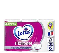 Lotus moltonel rouleaux de 6 papiers toilettes unis