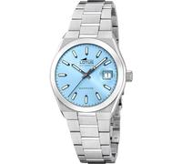 LOTUS Montre Automatique Homme Acier Inoxydable 316L Argenté - Montre Analogique Homme - Calendrier - Verre Saphir Haute Résistance - Étanche 10 ATM 18996/1