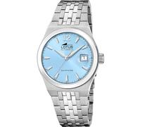 LOTUS Montre Automatique Homme Acier Inoxydable 316L Argenté - Montre Analogique Homme - Calendrier - Verre Saphir Haute Résistance - Étanche 10 ATM 19000/2
