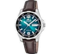 LOTUS Montre Automatique Homme Cuir Marron - Montre Analogique Homme - Calendrier - Verre Saphir Haute Résistance - Étanche 10 ATM Élégante 18998/1