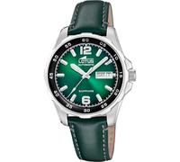 LOTUS Montre Automatique Homme Cuir Vert - Montre Analogique Homme - Calendrier - Verre Saphir Haute Résistance - Étanche 10 ATM Élégante 18998/3