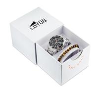 LOTUS Montre Enfant Analogique Acier Inoxydable 316L Argenté - Mouvement Quartz Chronographe - Verre Minéral Haute Résistance - Étanche 5 ATM 18858/2 - Junior Collection