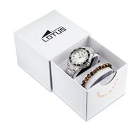 LOTUS Montre Enfant Analogique Acier Inoxydable 316L Argenté - Mouvement Quartz - Verre Minéral Haute Résistance - Étanche 5 ATM 18860/4 - Junior Collection