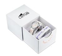 LOTUS Montre Enfant Analogique Cuir Blanc - Mouvement Quartz - Verre Minéral Haute Résistance - Étanche 5 ATM - Classique 18863/1 - Junior Collection