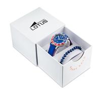 LOTUS Montre Enfant Analogique Cuir Bleu - Mouvement Quartz - Verre Minéral Haute résistance - Étanche 5 ATM - Classique 18787/1 - Junior Collection