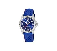 LOTUS Montre Enfant Garçon Analogique avec Bracelet en Caoutchouc Bleu - Mouvement Quartz - Verre Minéral Haute Résistance - Étanche 5 ATM 18663/2 - avec Bracelet Cadeau - Junior Collection