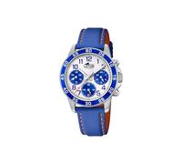 LOTUS Montre Enfant Garçon Analogique avec Bracelet en Cuir - Mouvement Quartz - Verre Minéral Haute Résistance - Étanche 5 ATM 18581/7 - avec Bracelet Cadeau - Junior Collection