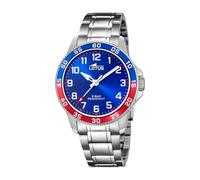 LOTUS Montre Enfant Garçon Analogique en Acier Inoxydable - Mouvement Quartz - Verre Minéral Haute Résistance - Étanche 5 ATM 18786/1 - Bracelet Cadeau - Junior Collection