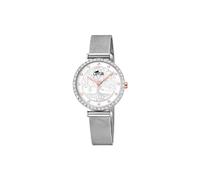 LOTUS Montre Femme Analogique Acier Inoxydable 316L Argent - Mouvement Quartz - Verre Minéral Haute résistance - Étanche 5 ATM 18709/1 - Trendy