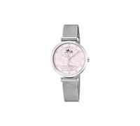 LOTUS Montre Femme Analogique Acier Inoxydable 316L Argent - Mouvement Quartz - Verre Minéral Haute résistance - Étanche 5 ATM 18708/2 - Trendy
