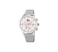 LOTUS Montre Femme Analogique Acier Inoxydable 316L Argent - Quartz Chronographe - Verre Minéral Haute Résistance - Étanche 5 ATM 18676/1 - Trendy