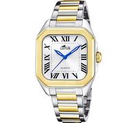 LOTUS Montre Femme Analogique Acier Inoxydable 316L Multicolore - Mouvement Quartz - Verre minéral Haute résistance - Étanche 5 ATM 18969/1 - Square Series