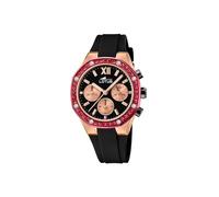 LOTUS Montre Femme Analogique Caoutchouc Noir - Quartz Chronographe - Verre Minéral Haute résistance - Étanche 5 ATM - Special Prices 18877/1