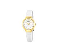 LOTUS Montre Femme Analogique Cuir Blanc - Mouvement Quartz - Verre Minéral Haute Résistance - Étanche 5 ATM - Élégante Classique Vintage 19029/1 - Old Money
