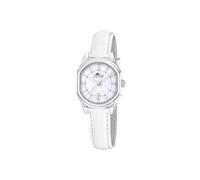 LOTUS Montre Femme Analogique Cuir Blanc - Mouvement Quartz - Verre Minéral Haute Résistance - Étanche 5 ATM - Élégante Classique Vintage - Calendrier 19044/2 - Old Money