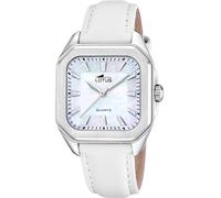 Lotus Montre femme 18968/2 Square Series - Cuir blanc, Analogique, Quartz, Verre minéral, 5 ATM