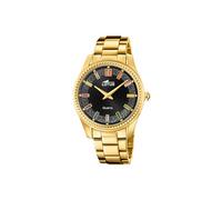 Lotus Montre femme 18902/6 – Acier inox 316L doré, Quartz, Verre minéral, Étanche 5 ATM