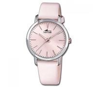 Lotus Montre Femme 18738/2 – Analogique cuir rose, Quartz, Verre minéral, Étanche 5 ATM