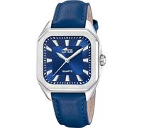 LOTUS Montre Femme Analogique Cuir Bleu - Mouvement Quartz - Verre Minéral Haute Résistance - Étanche 5 ATM - Élégante Classique Vintage 18968/5