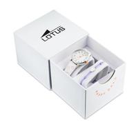 LOTUS Montre Fille Analogique Cuir Blanc - Mouvement Quartz - Verre Minéral Haute résistance - Étanche 5 ATM - Classique 18864/1 - Junior Collection