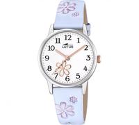 LOTUS Montre Fille Analogique Cuir Bleu - Mouvement Quartz - Verre Minéral Haute résistance - Étanche 5 ATM - Classique 18863/3 - Junior Collection