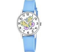 LOTUS Montre Fille Analogique en Acier Inoxydable et Caoutchouc Bleu