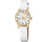 Lotus Montre fille Classique 18574/F - Quartz - Bracelet cuir blanc - Verre haute résistance