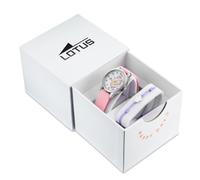 LOTUS Montre Fille Analogique Silicone Rose - Mouvement Quartz - Montre Enfant - Verre minéral Haute résistance - Étanche 5 ATM 19001/1 - Junior Collection