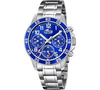 Lotus Montre modèle 18580/6 – Boîtier bleu 36 mm, bracelet acier – Junior Collection pour cadets