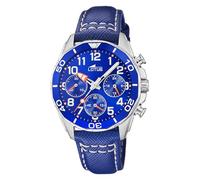 Lotus Montre enfant garçon 18859/1 – analogique, quartz, bracelet cuir bleu, verre minéral, 5 ATM