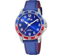 Lotus Montre enfant garçon 18787/1 – Cuir bleu, Quartz, Étanche 5 ATM, Bracelet cadeau