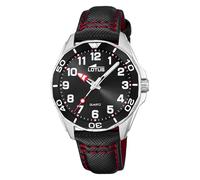 Lotus Montre 18861/2 Junior Collection Boîtier acier inoxydable gris Cuir noir Quartz 5 ATM