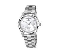 LOTUS Montre Homme Analogique Acier 316L Argenté - Quartz Date - Verre Minéral Résistant - Étanche 10 ATM - 18854/1 Freedom